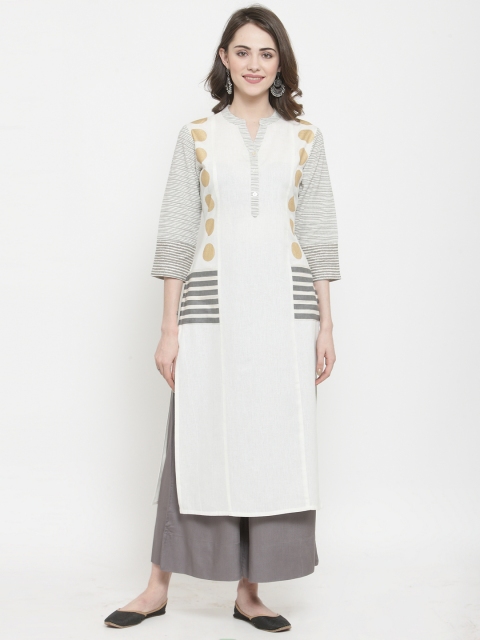 Varanga Women Off-White Printed Kurta with Palazzos