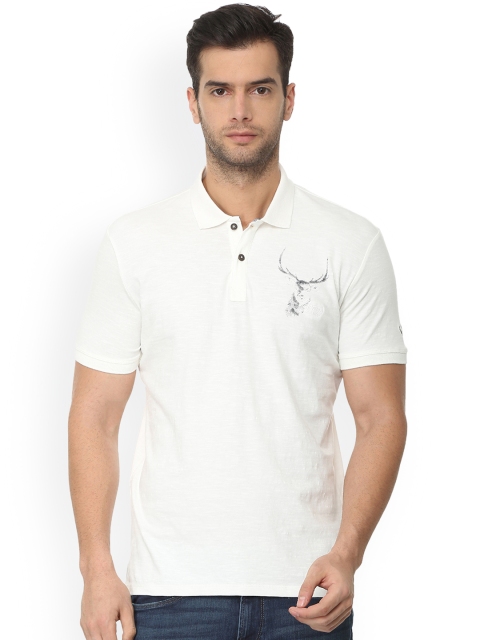 

Solly Jeans Co. Men White Solid Polo Collar T-shirt