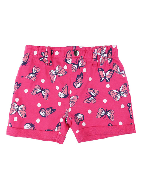 

Pantaloons Baby Girls Pink Printed Regular Fit Regular Shorts