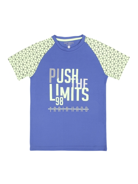 

Pantaloons Junior Boys Blue Printed Round Neck T-shirt