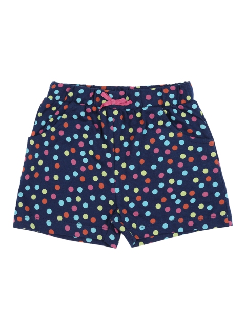 

Pantaloons Baby Girls Navy Blue Printed Regular Fit Regular Shorts