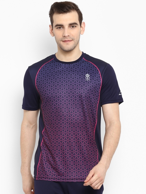 

Alcis Men Blue Printed Round Neck Rajasthan Royals T-shirt