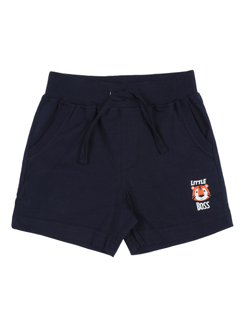 

Pantaloons Baby Boys Navy Blue Solid Regular Fit Regular Shorts