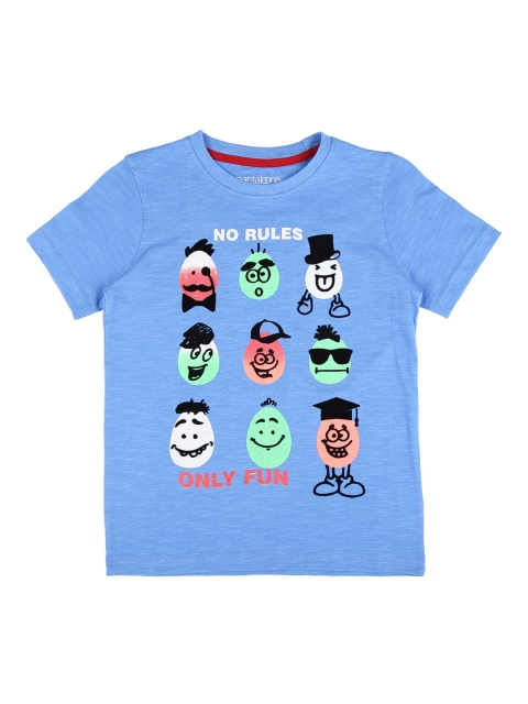 

Pantaloons Junior Boys Blue Printed Round Neck T-shirt