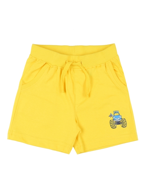 

Pantaloons Baby Boys Yellow Solid Regular Fit Regular Shorts
