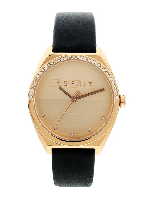 

ESPRIT Women Gold-Toned Analogue Leather Watch ES1L057L0035