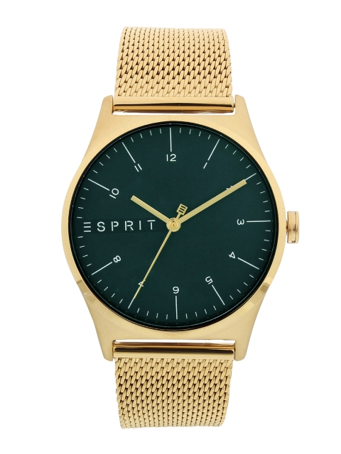 

ESPRIT Men Olive Green & Gold-Toned Analogue Watch ES1G034M0075