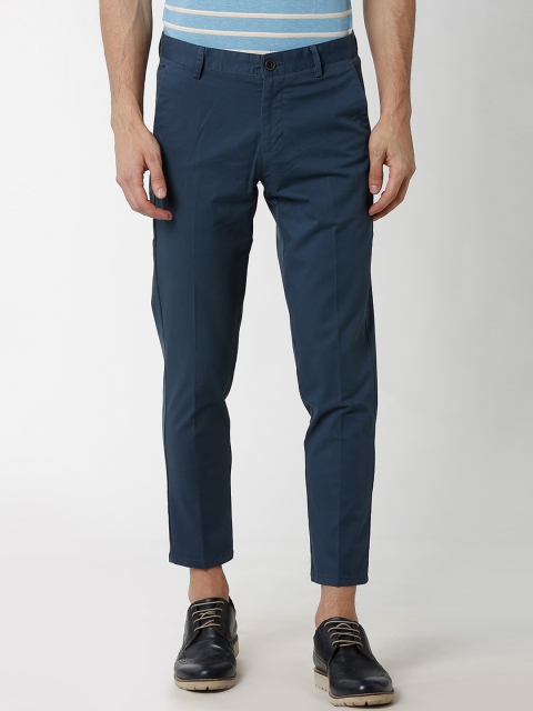 

Peter England Casuals Men Navy Blue Slim Fit Solid Regular Trousers