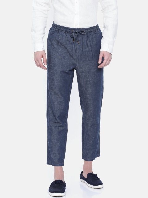 

Breakbounce Men Navy Blue Regular Fit Solid Regular Trousers