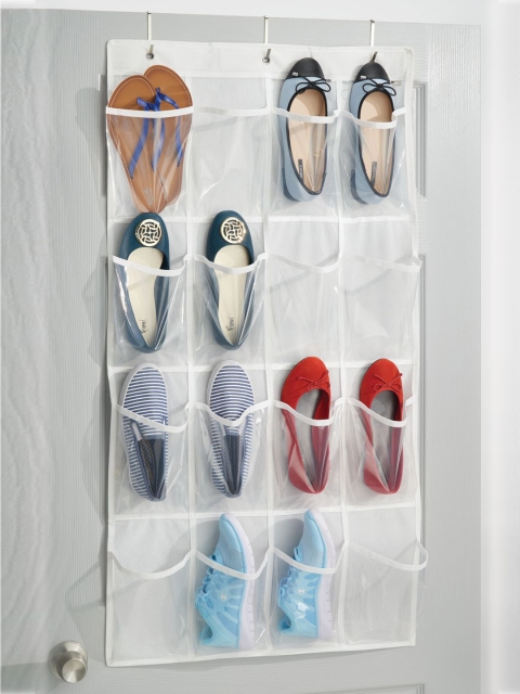 

INTERDESIGN White 16 Pocket Footwear Clip Hanger