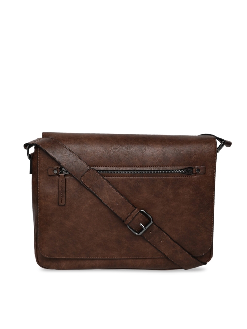 

ALDO Men Brown Solid Messenger Bag