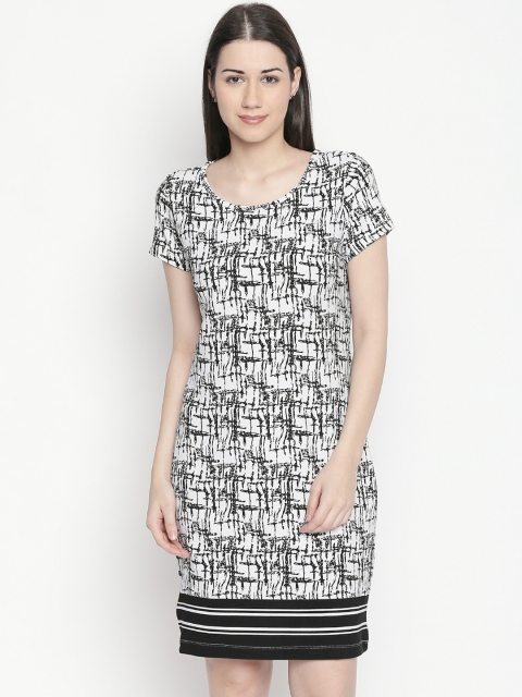 

Annabelle by Pantaloons Women White Printed Sheath Dress