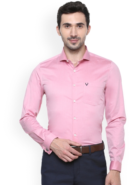 

Allen Solly Men Pink Slim Fit Solid Formal Shirt