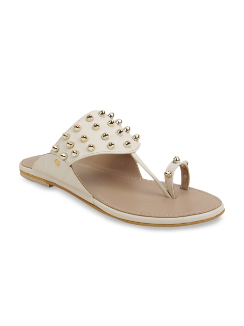 

SCENTRA Women White Solid One Toe Flats