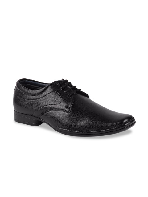 

FAUSTO Men Black Synthetic Leather Formal Derbys