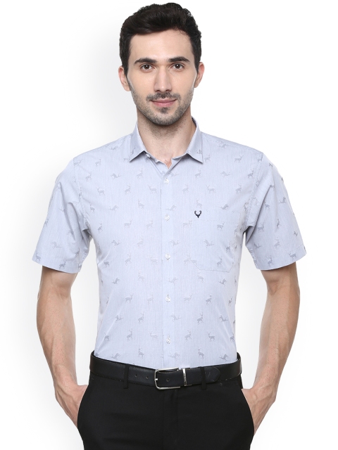 

Allen Solly Men Blue Regular Fit Printed Formal Shirt