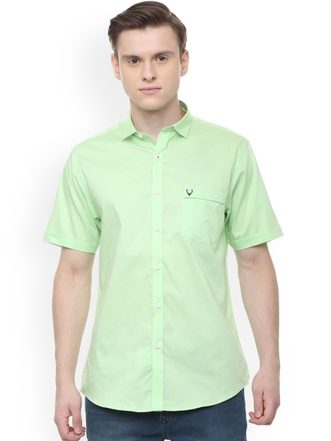 

Allen Solly Men Green Regular Fit Solid Casual Shirt