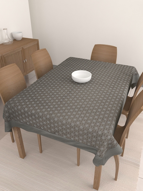 

S9home by Seasons Charcoal Grey Printed Rectangle Table Cover
