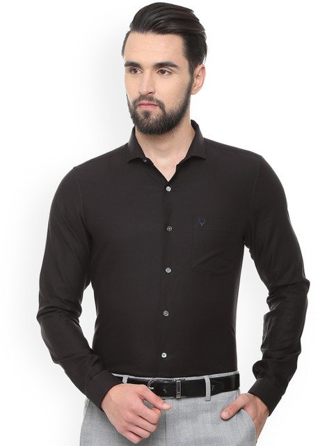 

Allen Solly Men Black Slim Fit Solid Formal Shirt
