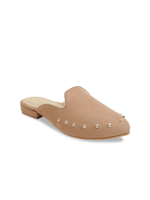 

SCENTRA Women Beige Embellished Mules