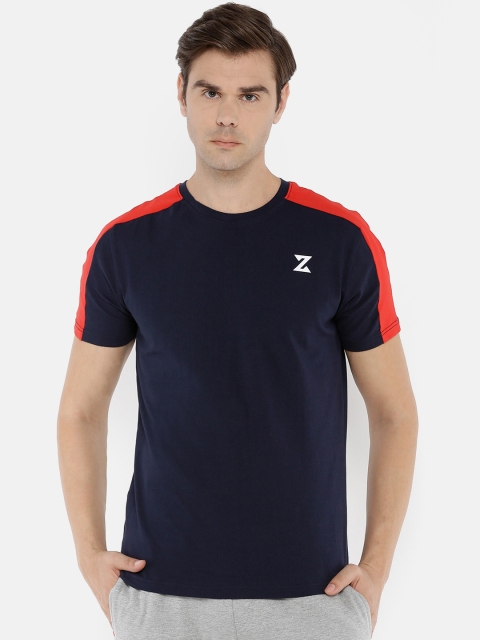 

Azani Men Blue Colourblocked Round Neck T-shirt