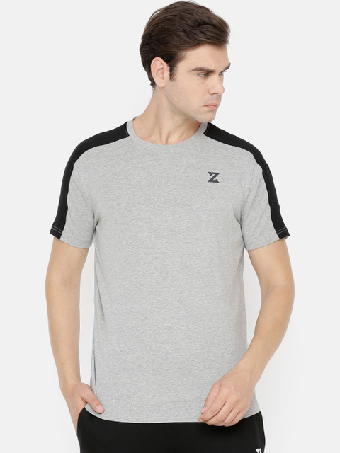 

Azani Men Grey Colourblocked Round Neck T-shirt