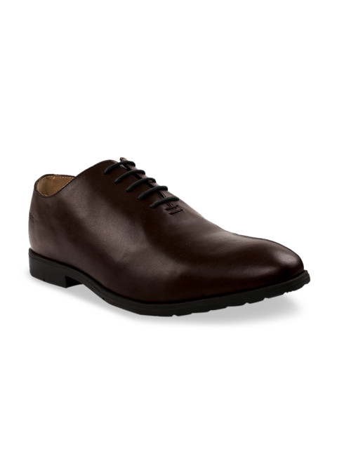 

RAPAWALK Men Brown Standard Width Leather Formal Oxfords