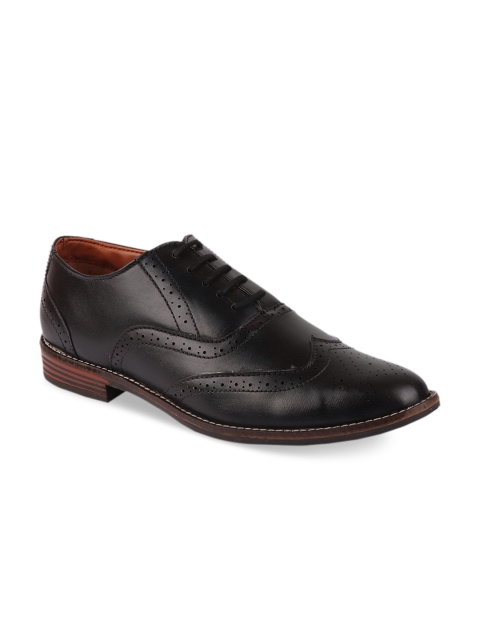 

FAUSTO Men Black Synthetic Formal Brogues