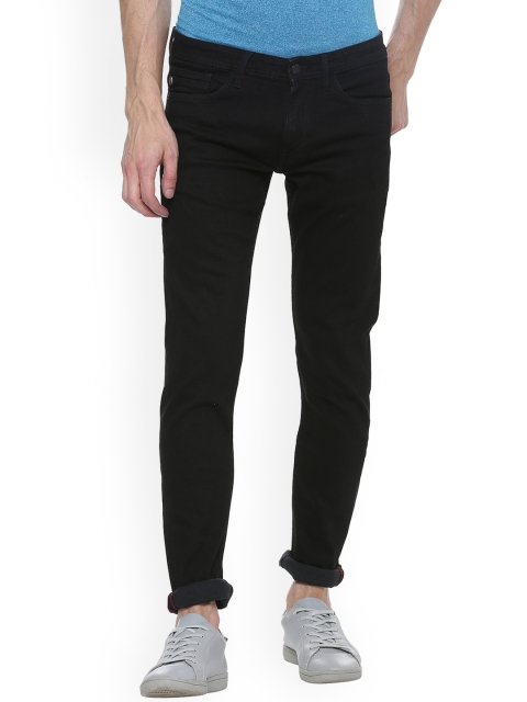 

Solly Jeans Co. Men Black Skinny Fit Mid-Rise Clean Look Stretchable Jeans