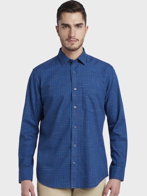 

ColorPlus Men Blue Slim Fit Checked Casual Shirt