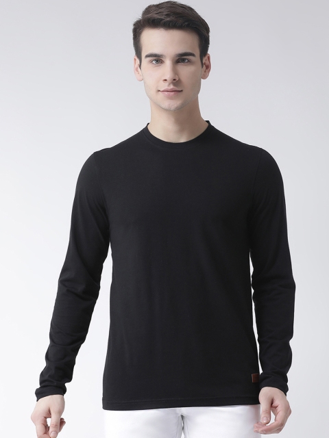 

Club York Men Black Solid Round Neck T-shirt