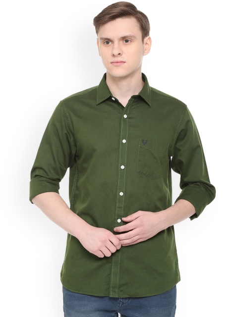 

Allen Solly Men Green Regular Fit Solid Casual Shirt