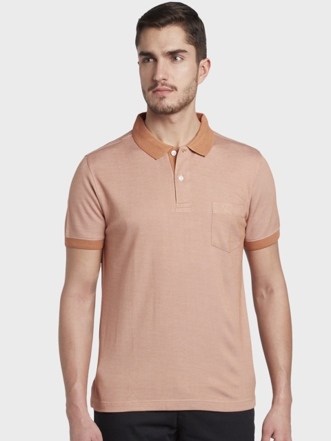 

ColorPlus Men Brown Solid Polo Collar T-shirt