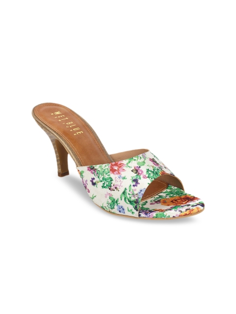 

Wet Blue Women Off-White Printed Sandals