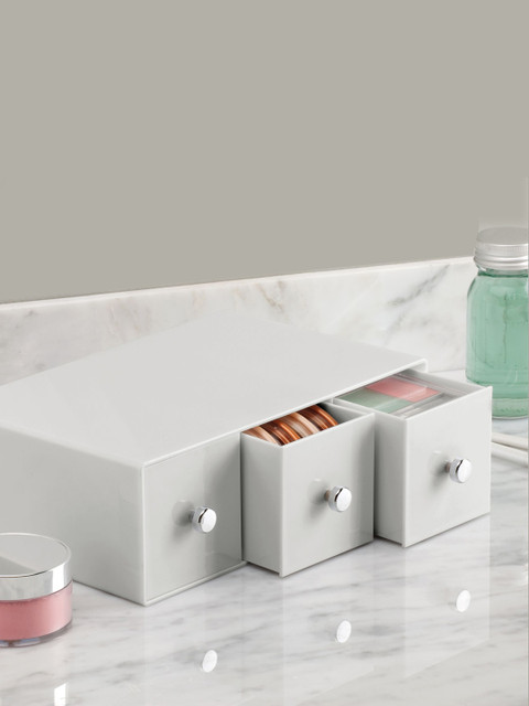 

INTERDESIGN Grey Solid Drawer Organizer