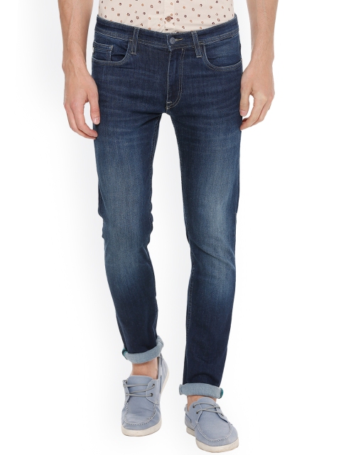 

Solly Jeans Co. Men Blue Skinny Fit Mid-Rise Clean Look Stretchable Jeans