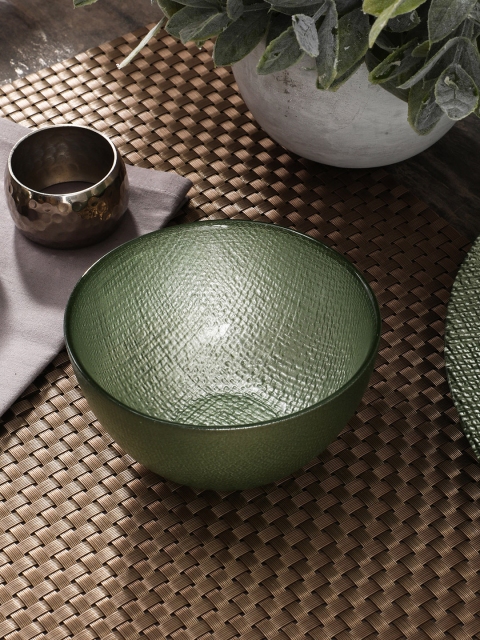

Pure Home and Living Green Textured Set of 4 Serving Bowls