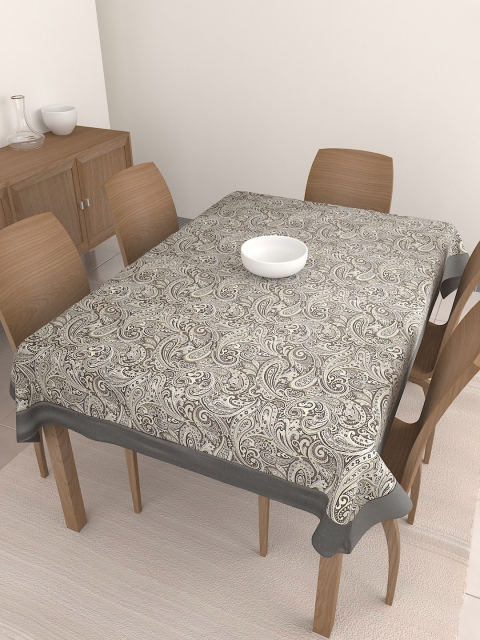 

S9home by Seasons Charcoal Grey Printed Rectangle Table Cover