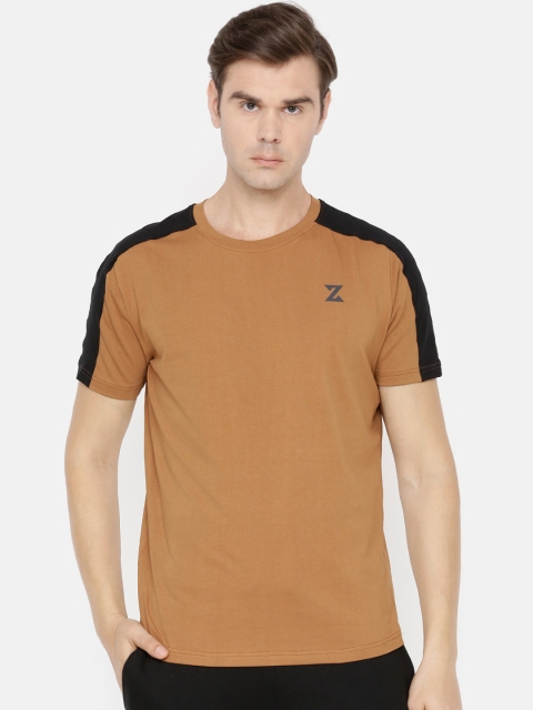 

Azani Men Khaki Colourblocked Round Neck T-shirt