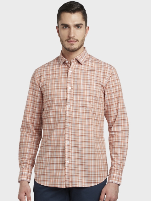 

ColorPlus Men Brown Slim Fit Checked Casual Shirt