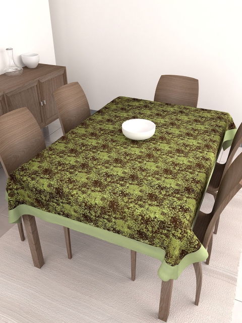 

S9home by Seasons Coffee Brown & Green Printed Rectangle Table Cover