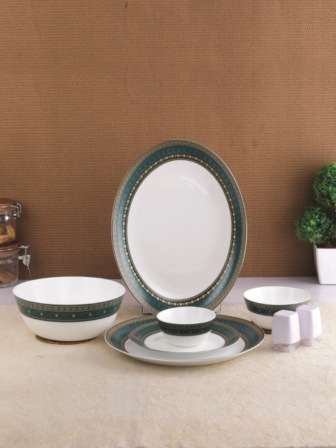 

Cello White & Green 31-Pieces Printed Dinner Set