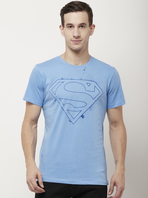 

Free Authority Men Blue Superman Printed Round Neck T-Shirt