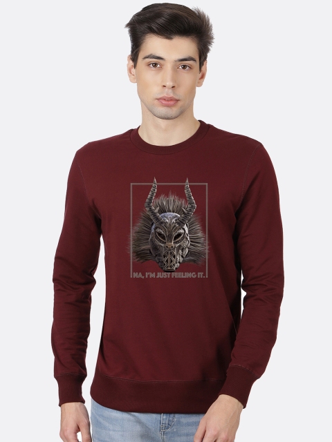 

Free Authority Black Panther featured Maroon Sweatshirt for Men