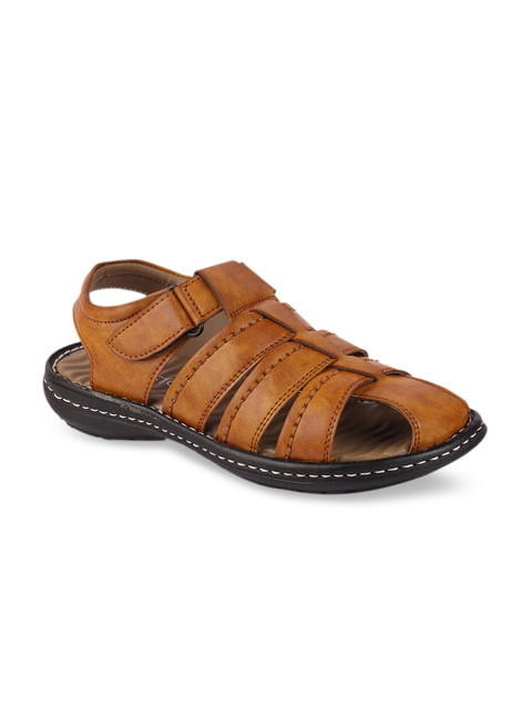 

FAUSTO Men Tan Brown Sandals