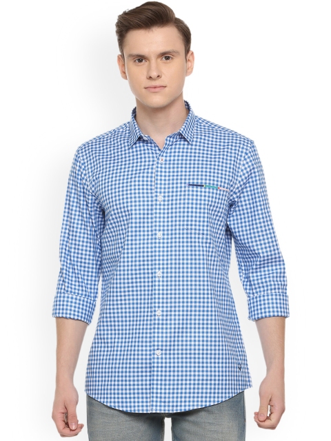 

Solly Sport Men Blue Slim Fit Checked Casual Shirt