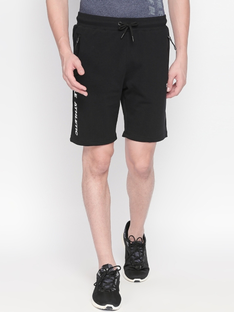 

Ajile by Pantaloons Men Black Self Design Slim Fit Regular Shorts