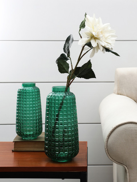 

Pure Home and Living Set of 2 Off-White & Green Flower Stems