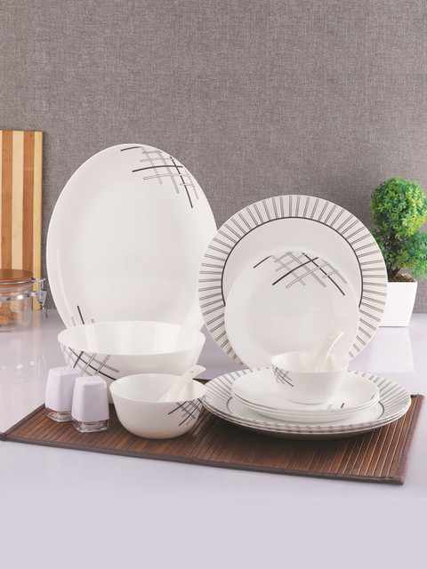 

Cello White 37-Pieces Printed Opalware Dinner Set