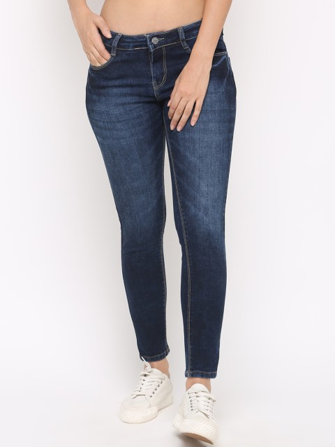 

ZHEIA Women Blue Skinny Fit Mid-Rise Clean Look Jeans